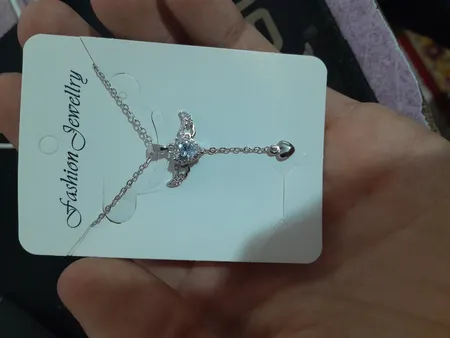 گردنبند زنانه مدل قلب بالدار بال متحرک