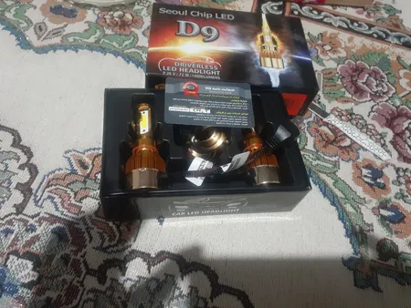 هدلایت لامپ خودرو D9 مدل H4 بسته 2 عددی