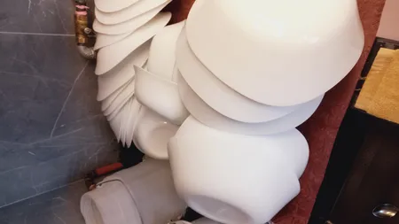 بشقاب خورشت خوری مدل گود طرح مربع بسته 6 عددی