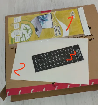 برچسب حروف فارسی کیبورد طرح مات به همراه محافظ کیبورد مناسب برای لپ تاپ 15.6 اینچ