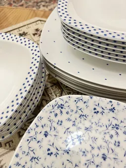 سرویس غذاخوری 27 پارچه چینی زرین ایران مدل کواترو ورنیکا درجه یک