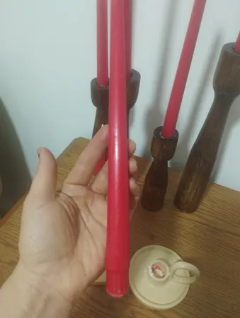 شمع دست ساز مدل قلمی 30 سانت بسته 12 عددی