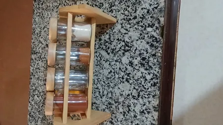 ست جا ادویه 8 پارچه مدل NU چوبی