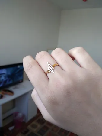 انگشتر زنانه طرح ضربان کد RKH_775