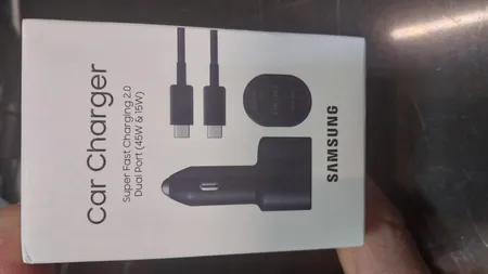 شارژر فندکی سامسونگ مدل EP-L5300XBEGWW به همراه کابل تبدیل USB-C