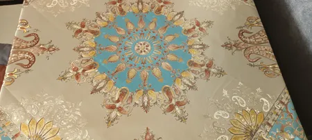 سفره 4 نفره مدل ترمه پشت نخی طلاکوب 5