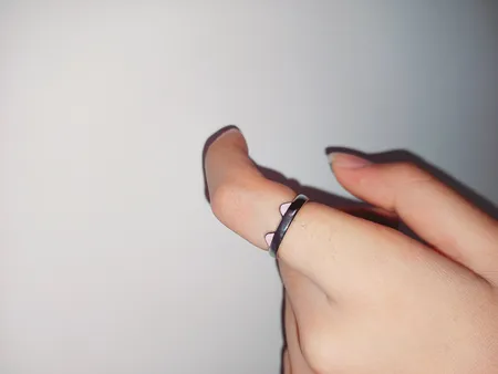 انگشتر زنانه مدل گربه گوش دار کد 872255