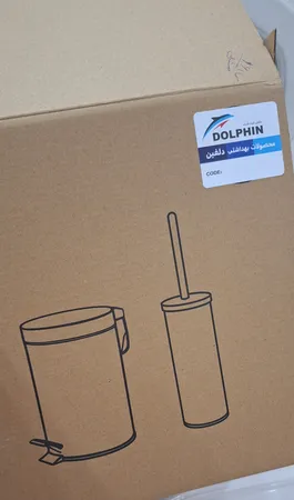 ست سطل زباله و فرچه دلفین مدل Pry-2617