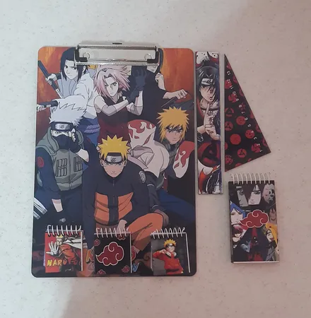 بسته لوازم تحریر مدل ناروتو مجموعه 7 عددی