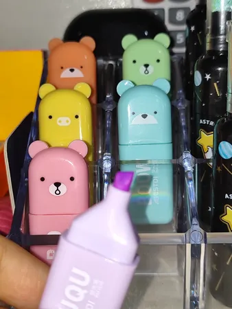 ماژیک علامت گذار مدل فانتزی طرح خرس بسته 6 عددی