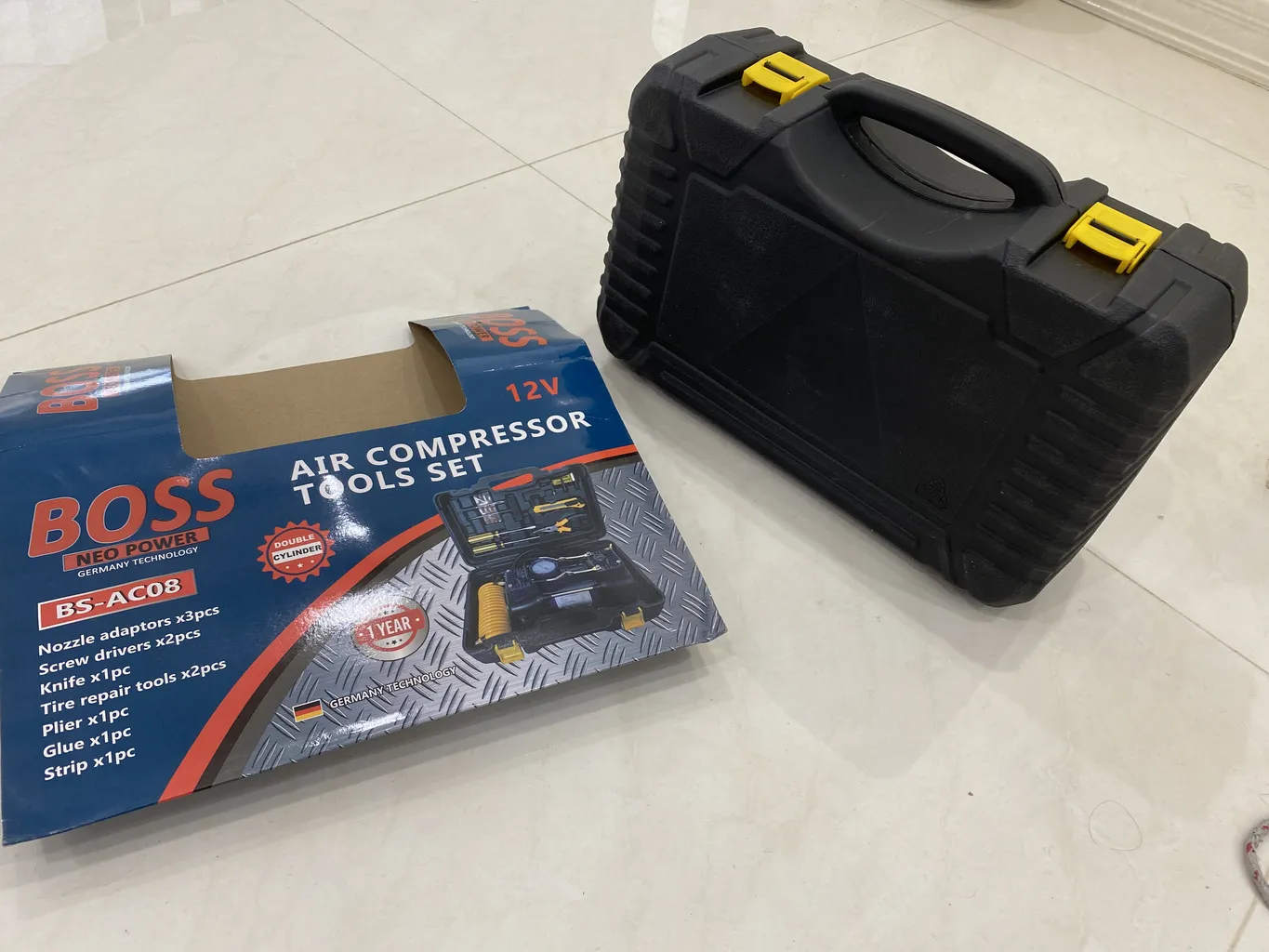 کمپرسور  فندکی هوا  باس مدل 150-PSI مجموعه 15 عددی