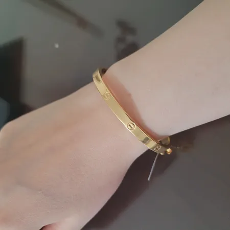 دستبند النگویی طلا 18 عیار زنانه طلای مستجابی کد 2