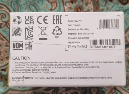 ساعت هوشمند 46 میلی‌متری گلوریمی مدل GS2 Pro دارای قابلیت های صفحه نمایش رنگی، صفحه نمایش لمسی، کنترل سطح اکسیژن خون، قابلیت مکالمه با بند سیلیکون