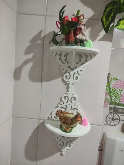 شلف دیواری مدل لوزی کد 09030035 سایز متوسط