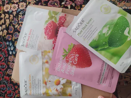 ماسک صورت سادور مدل ورقه ای وزن 25 گرم بسته 4 عددی