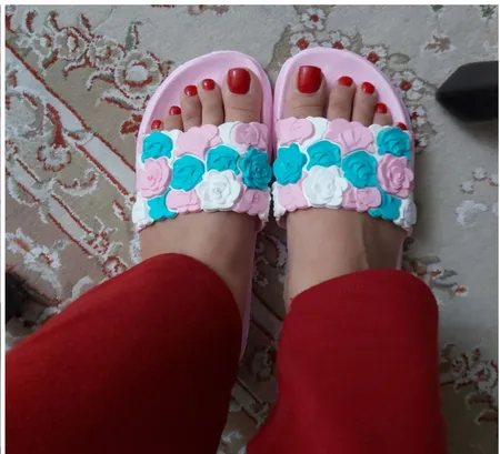 دمپایی زنانه نیکتا مدل K1-297-3gol-RD