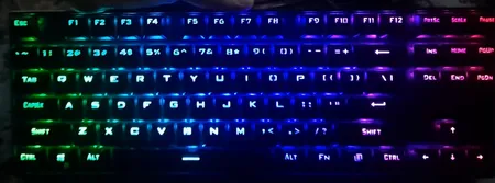 کیبورد گیمینگ ردراگون مدل K552 RGB، سوییچ مکانیکال آبی، Tenkeyless، نورپردازی RGB