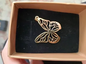 تجریه خرید آویز گردنبند طلا 18 عیار زنانه طلای مستجابی مدل پروانه کد 36902