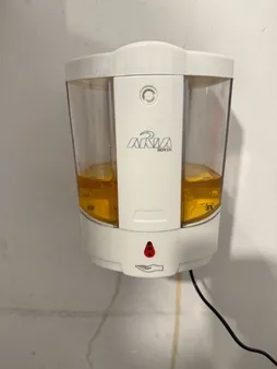 پمپ مایع دستشویی اتوماتیک آریا نوین مدل برق و باتری