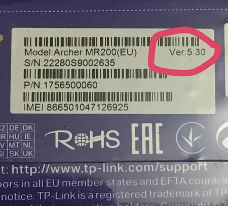 مودم روتر بی سیم 4G تی پی-لینک مدل Archer MR200/AC750_Ver- 5