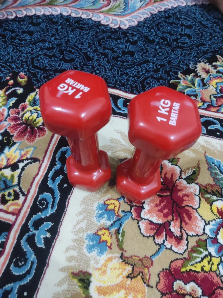 دمبل ایروبیک روکش‌ دار 1 کیلوگرمی بسته دو عددی