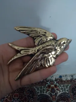 مجسمه برنزی دیواری مدل پرستو مجموعه 3 عددی