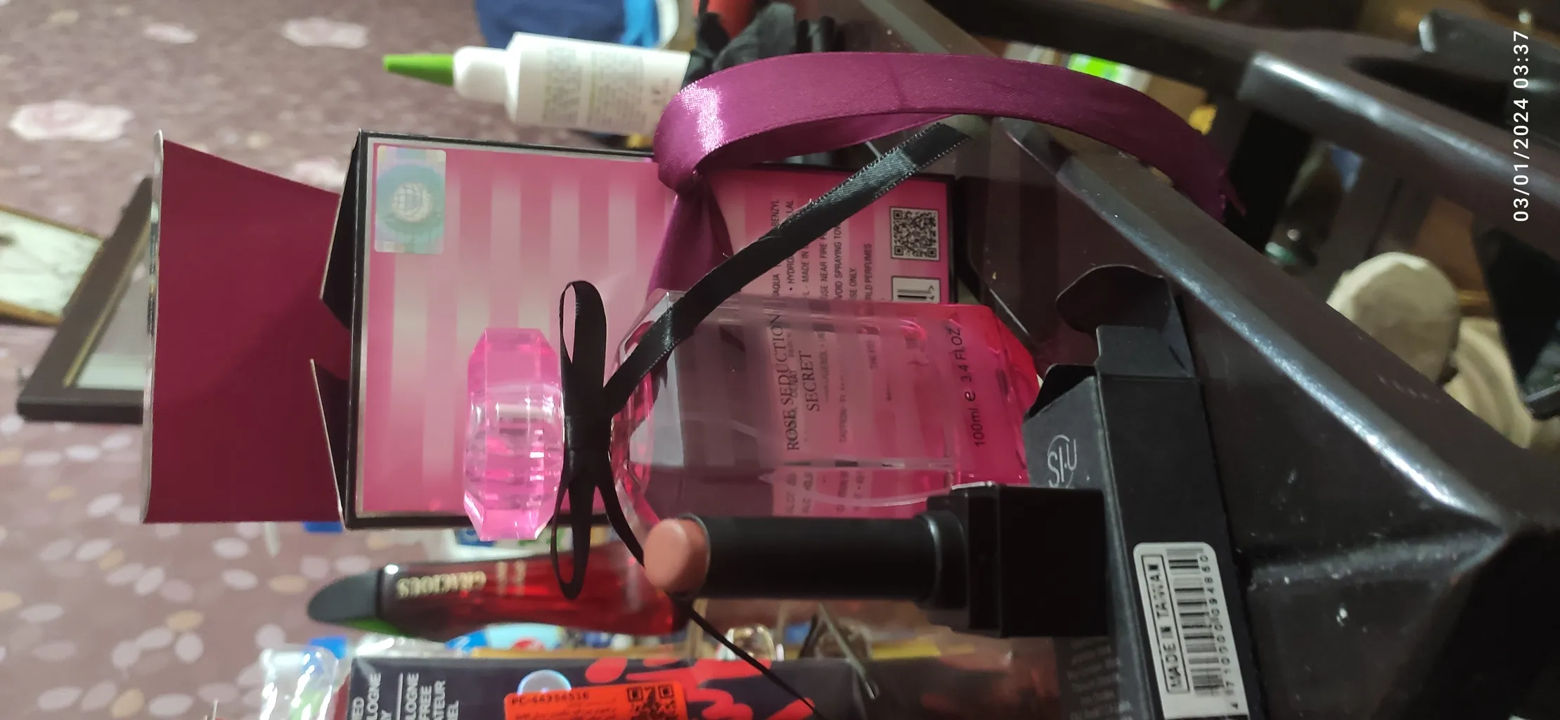 ادوپرفیوم زنانه فراگرنس ورد مدل  Rose seduction secret حجم 100 میلی‌لیتر