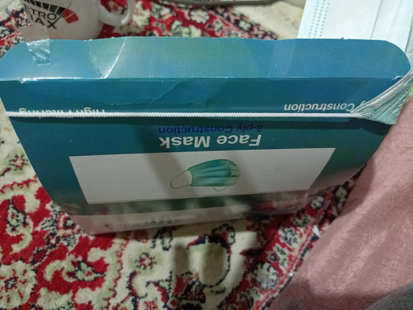 ماسک تنفسی مدل سه لایه سبز 608040014 بسته 50 عددی