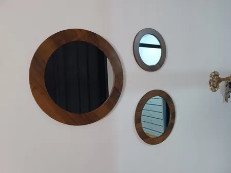 آینه  الف مدل  گرد دلسا کد 321 مجموعه 3 عددی