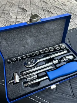 مجموعه آچار بکس نووا مدل NTS 7003 ست 17 عددی شش گوشه