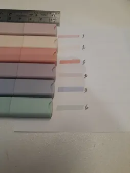 ماژیک علامت گذار مدل پاستلی مکعبی کد QJ-0924A بسته 6 عددی