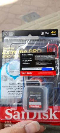 کارت حافظه SDXC سن دیسک مدل Extreme Pro V30 کلاس 10 استاندارد UHS-I U3 سرعت 200mbps ظرفیت 64 گیگابایت