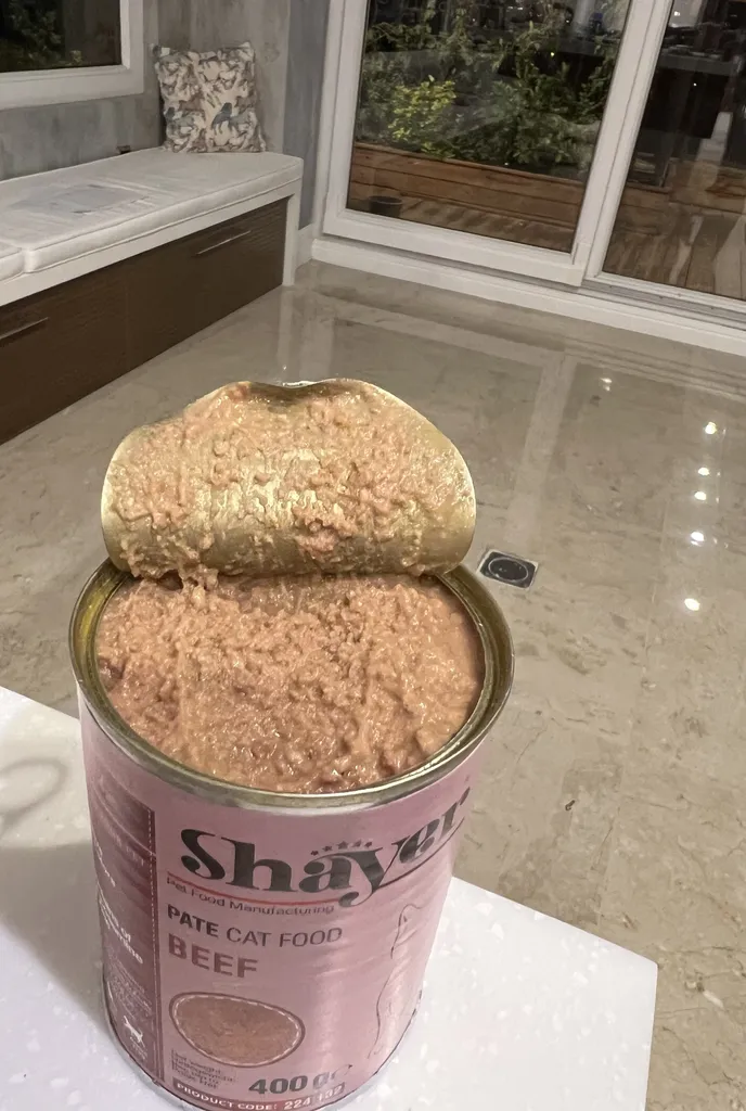 کنسرو غذای گربه شایر مدل گوشت وزن 400 گرم