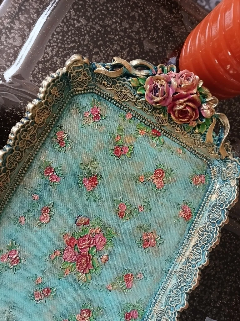 سینی مدل باغ فیروزه کد 04-20