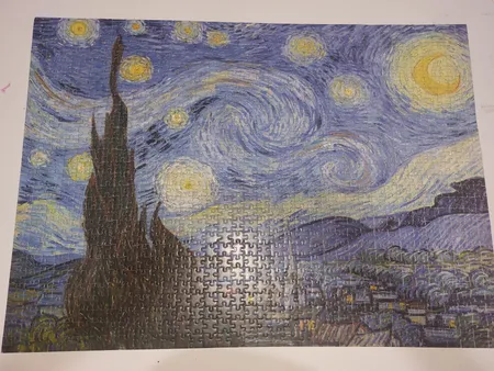 پازل 1000 تکه ریکوردی طرح شب پرستاره ونگوگ کد 340