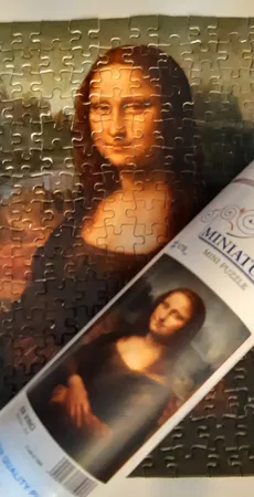 پازل 170 تکه مینیاتور طرح مونالیزا کد 01599