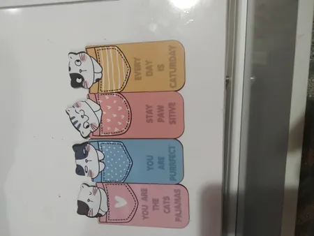 نشانگر کتاب باروچین مدل گربه های با مزه کد bk-12 بسته 4 عددی