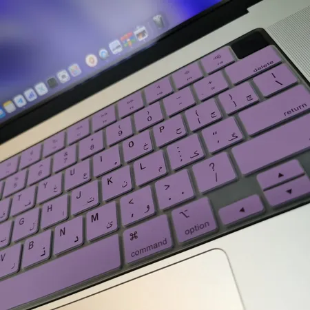 محافظ كيبورد حروف فارسی مدل 002 مناسب برای مک بوک (a2442) Pro14.2