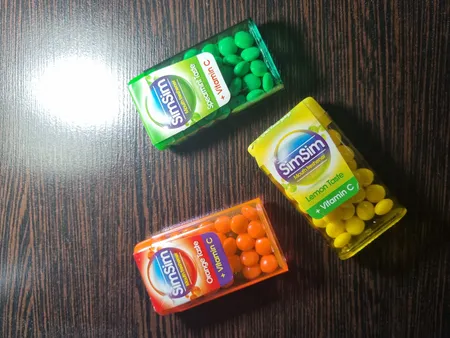 قرص خوشبو کننده دهان سیم سیم مدل ویتامین C بسته 4 عددی