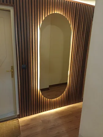 آینه مدل قدی هلالی بک لایت کد 170