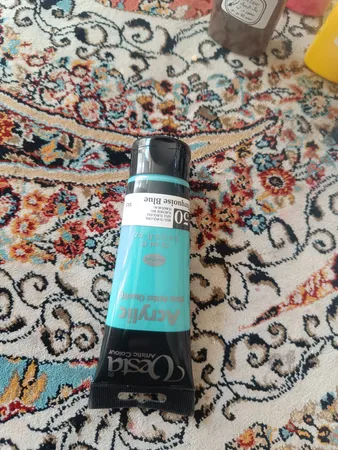 رنگ اکریلیک وستا مدل 50 Turquoise Blue حجم 75 میلی لیتر
