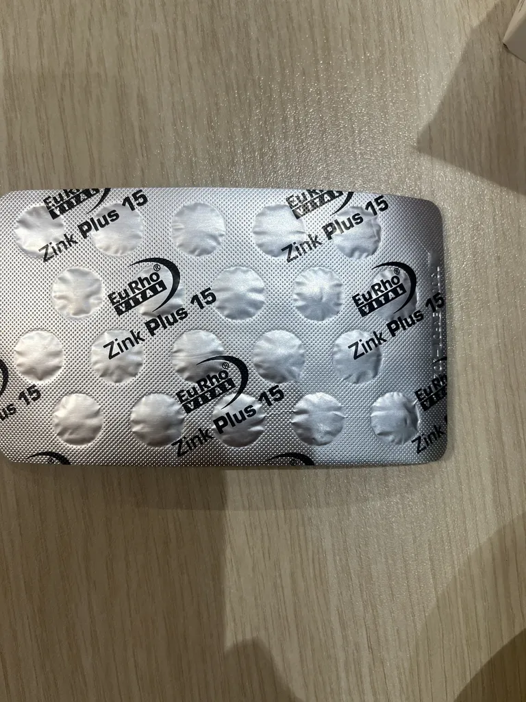 قرص زینک پلاس یوروویتال 15 میلی گرم بسته 60 عددی