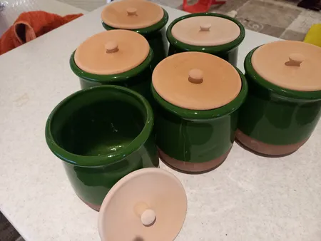 ظرف دیزی سفالی مدل یک نفره بسته 6 عددی