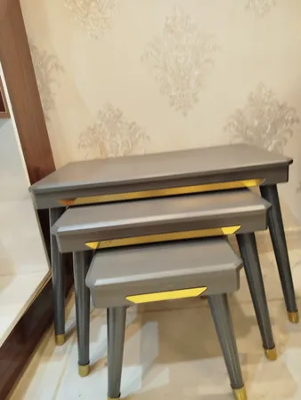 میز جلومبلی میز چوب مدل لاکچری مجموعه 4 عددی