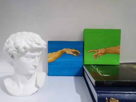 بوم نقاشی جهان بوم مدل TZ-1 سایز 10x10 سانتی متر