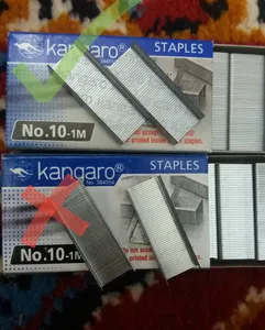 تجریه خرید سوزن منگنه کانگرو کد 24532 سایز 10 بسته 1000 عددی