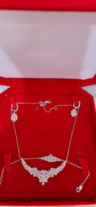 تجریه خرید نیم ست نقره زنانه مدل گل 156