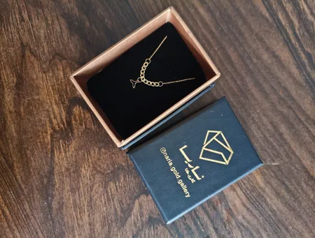 دستبند زنجیری طلا 18 عیار زنانه ناریا مدل دم وال