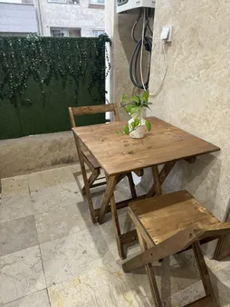میز و صندلی ناهارخوری 2 نفره مدل تاشو
