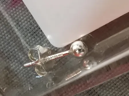 گوشواره نقره زنانه آی ام مدل مروارید 2